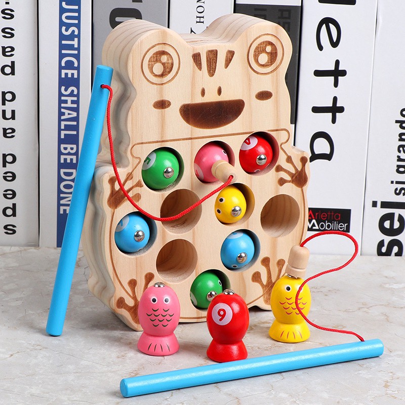 Đồ chơi câu cá khay ếch cho bé 2 cần