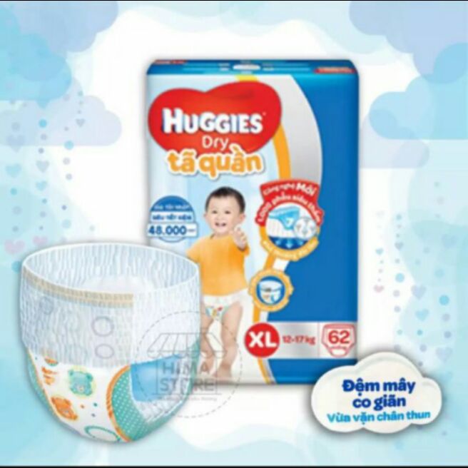 Bỉm quần huggies size XL62