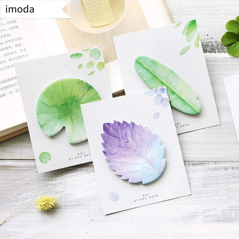 imoda 30 Tờ/Túi Giấy Dán Thông Điệp Lá Sáng Tạo Văn Phòng Phẩm/Trường Học