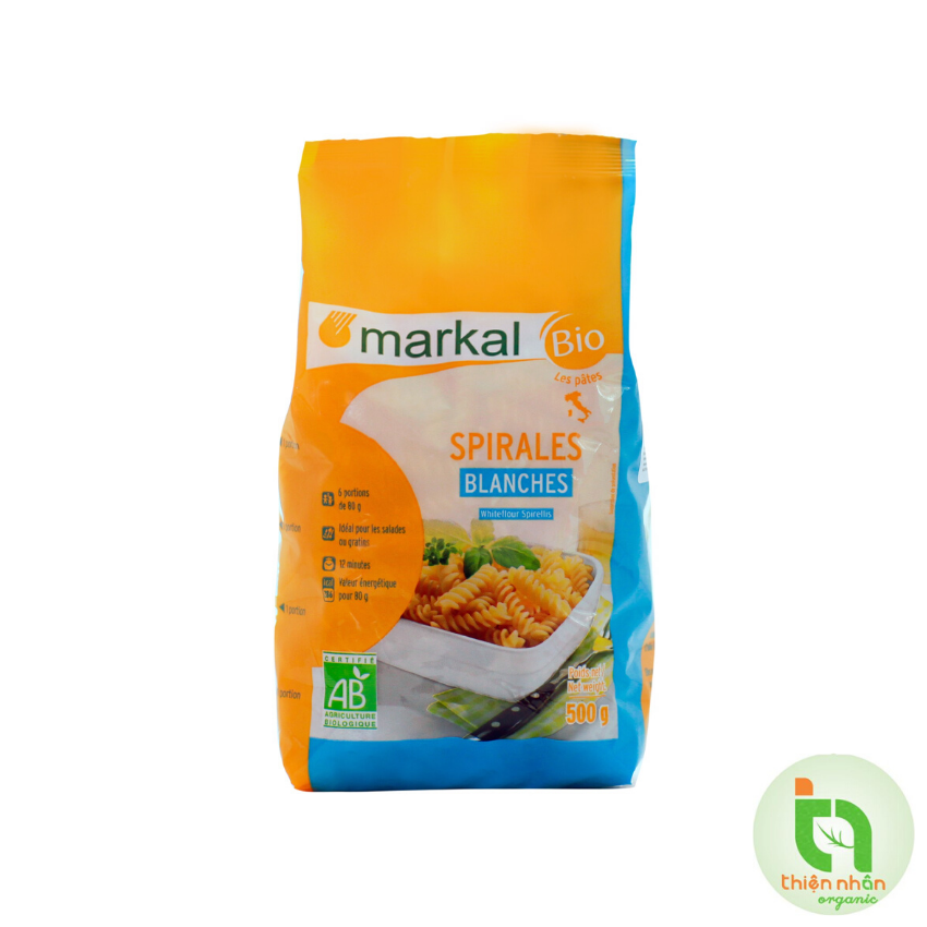 Mì xoắn trắng hữu cơ Markal 500g