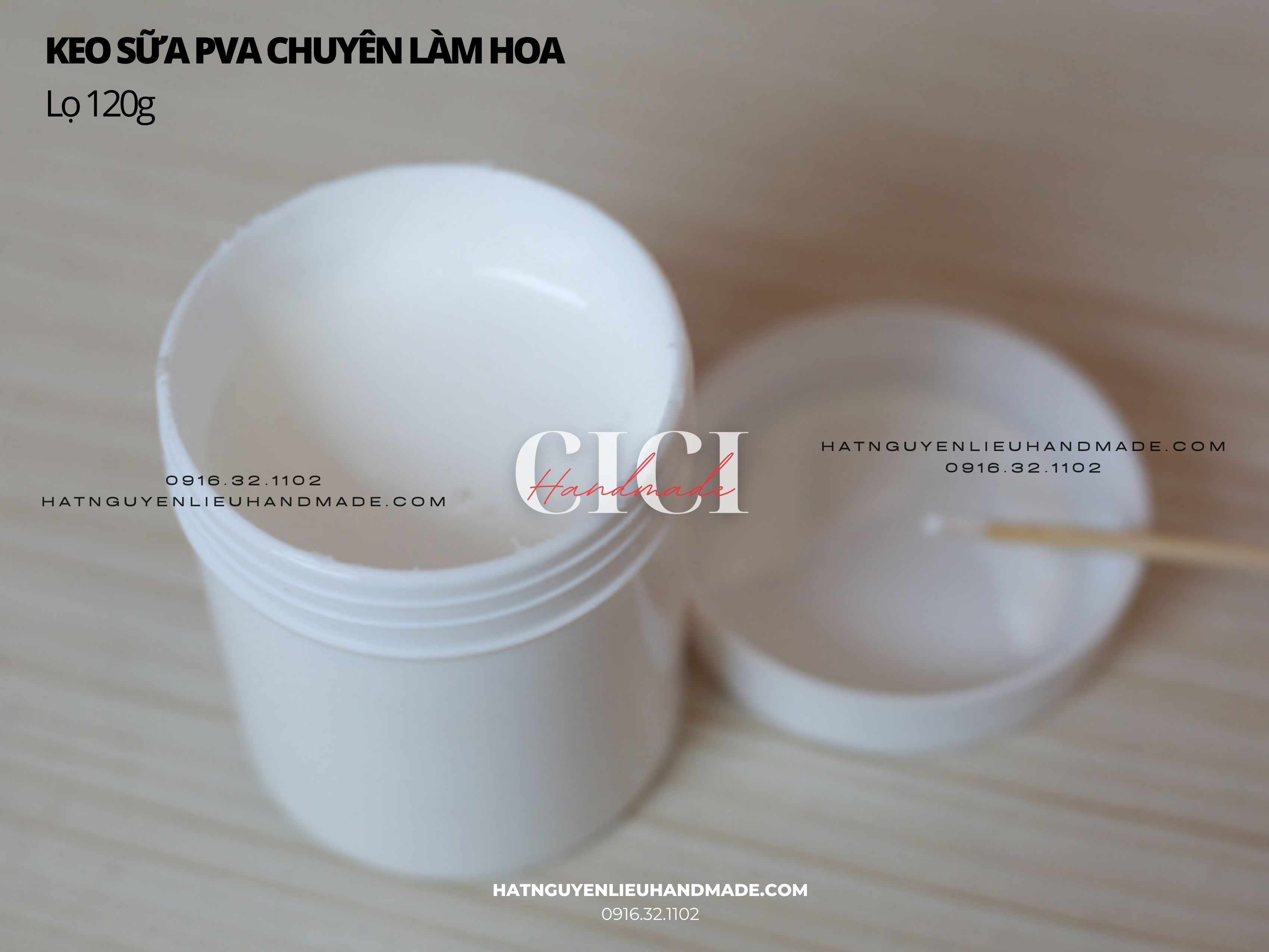 Keo sữa PVA chuyên làm hoa vải, dán cành hoa, dán gỗ Cici Handmade nguyên liệu thời trang phụ kiện đính kết chuyên hạt đá hạt pha lê hạt cườm hạt trang sức