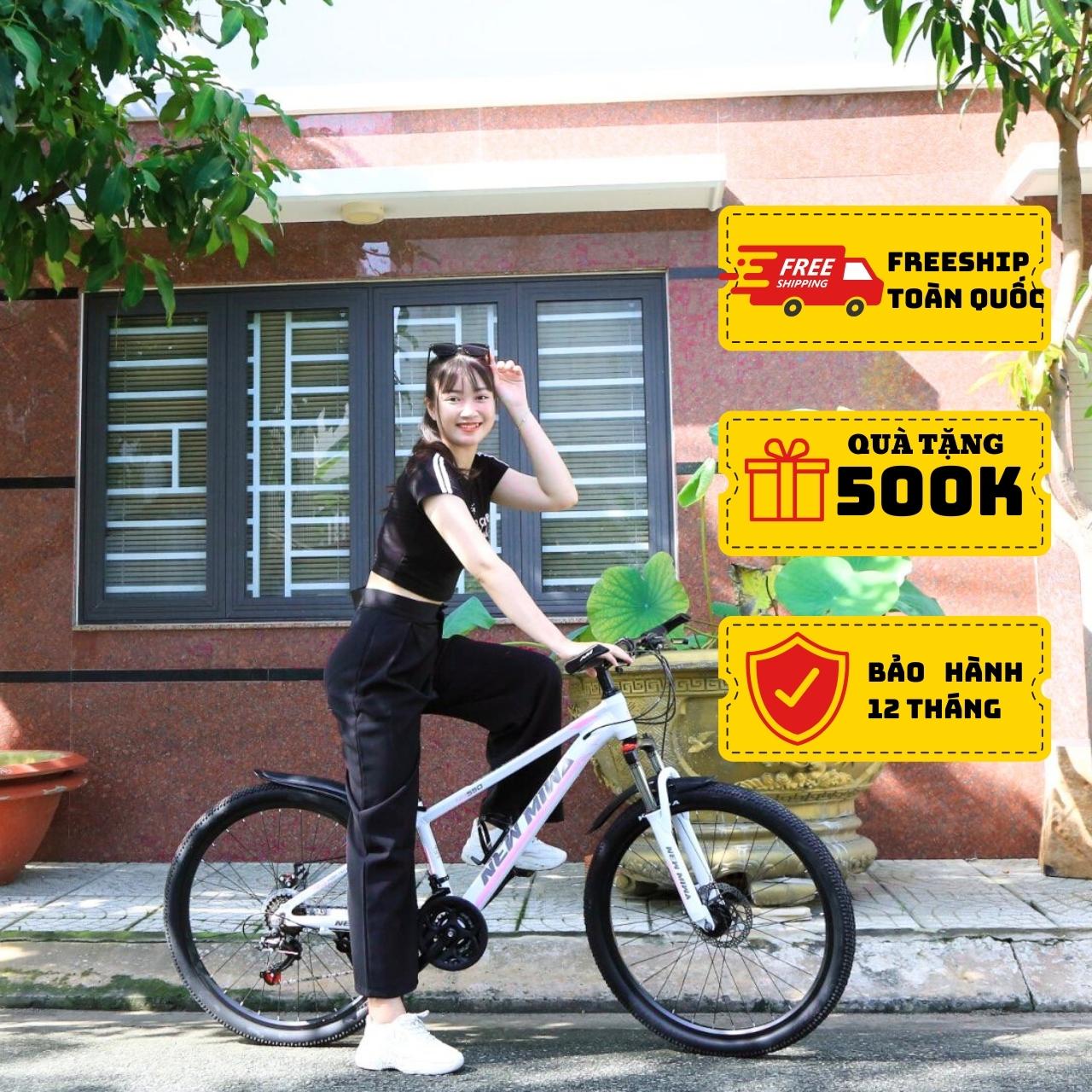Xe Đạp Thể Thao Nữ New Miwa - Tặng Combo 3PK Khung Nhôm Đề Shimano