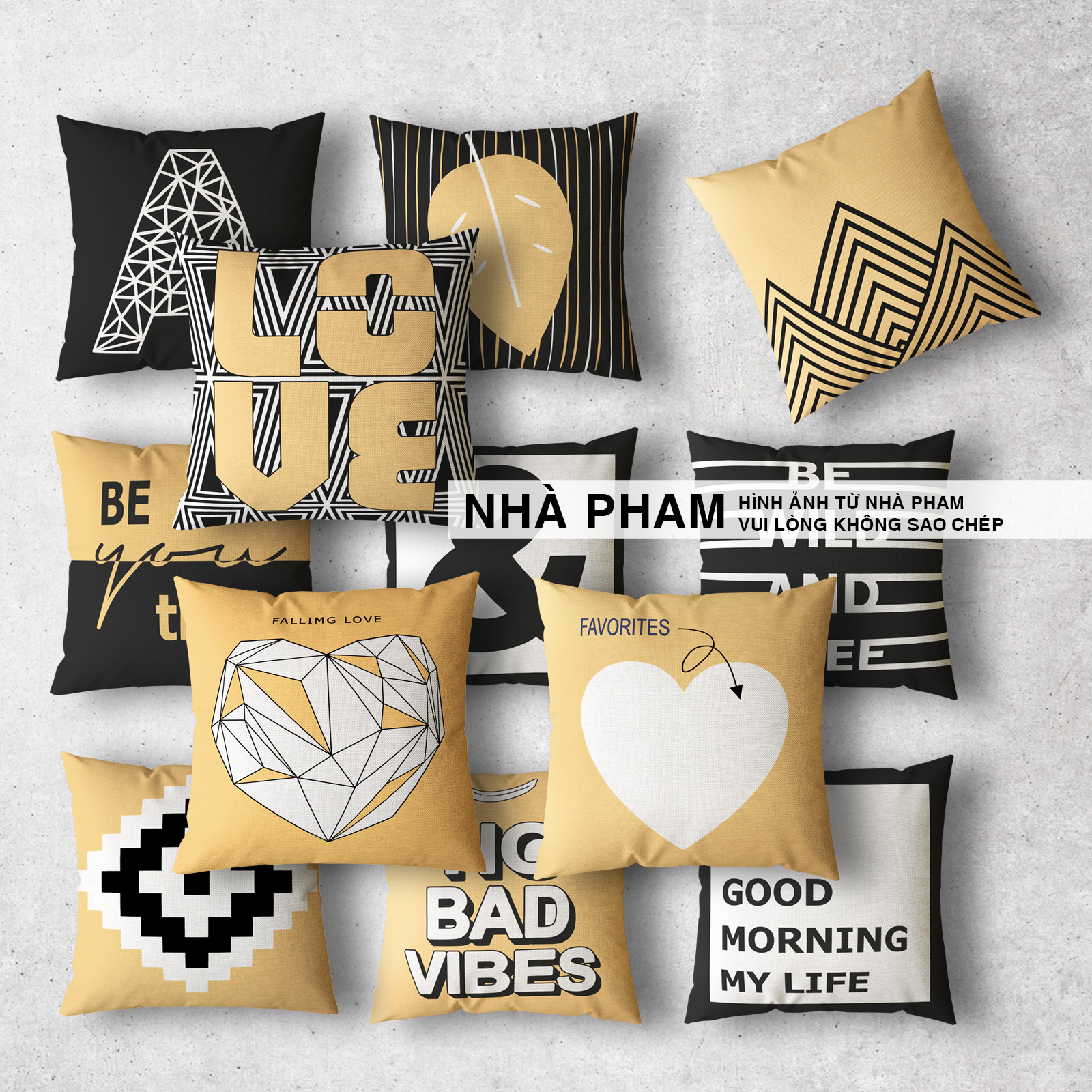 Gối Sofa, Gối Trang Trí COUPLE (1-16) (45x45cm)