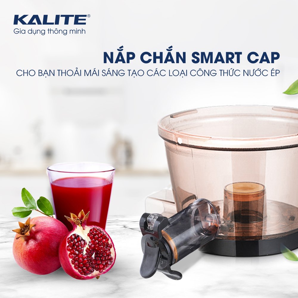 Máy ép chậm Kalite KL 565 máy ép trái cây nguyên quả, ép rau của quả kiệt bã 90%, máy ép cần tây rau má - Bảo hành 24 tháng
