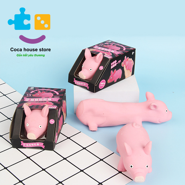 Đồ chơi giảm stress hình heo - lợn, đồ chơi bóp tay silicon giảm căng thẳng hiệu quả