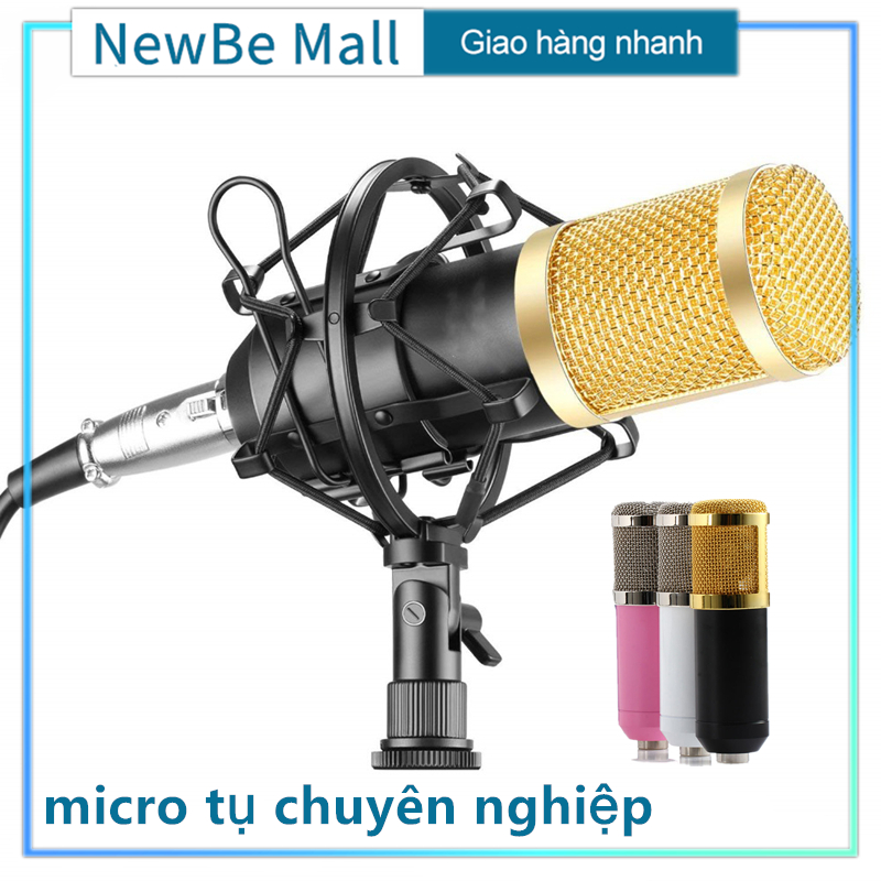 【New Be】BM 800 Karaoke micro thu âm phòng thu KTV BM 800 mic đài phát thanh hát ghi âm máy tính ngưng tụ micro