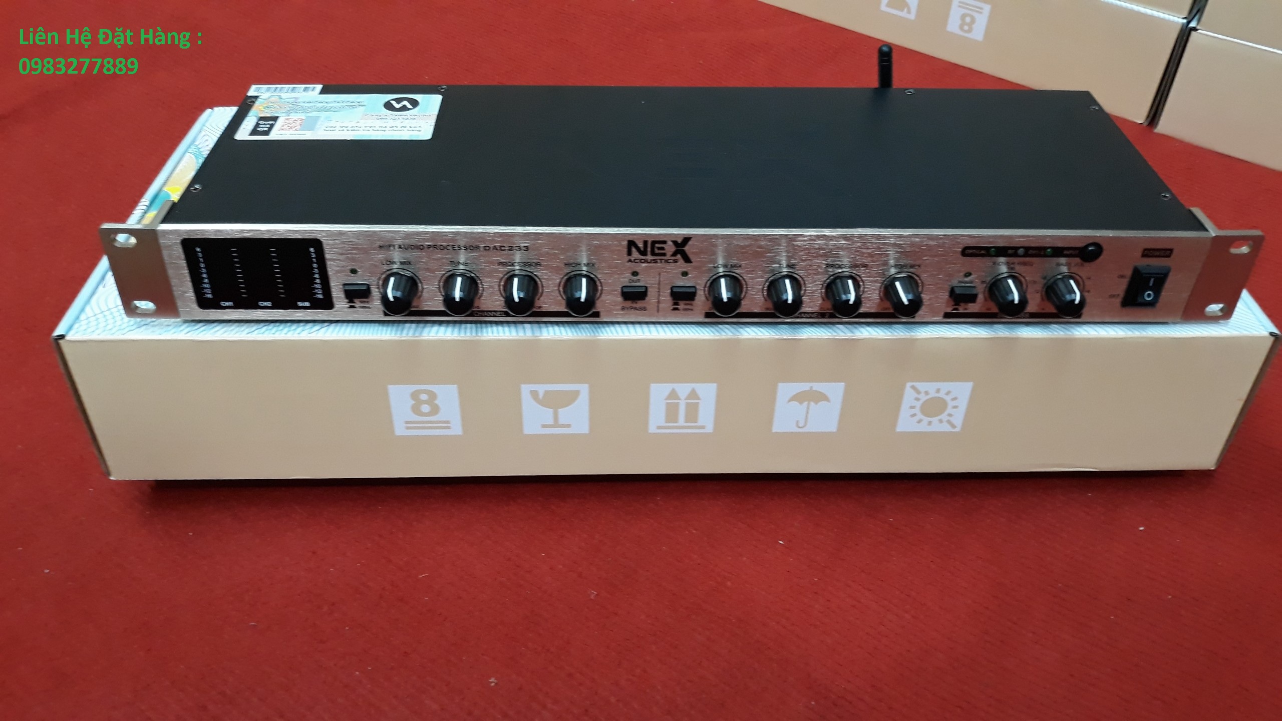 Nâng Tiếng NEX Acoustic DAC 233 lần đầu tiên máy nâng tiếng tích hợp bộ giải mã DAC ( optical, bluetooth), tặng 2 jack canon