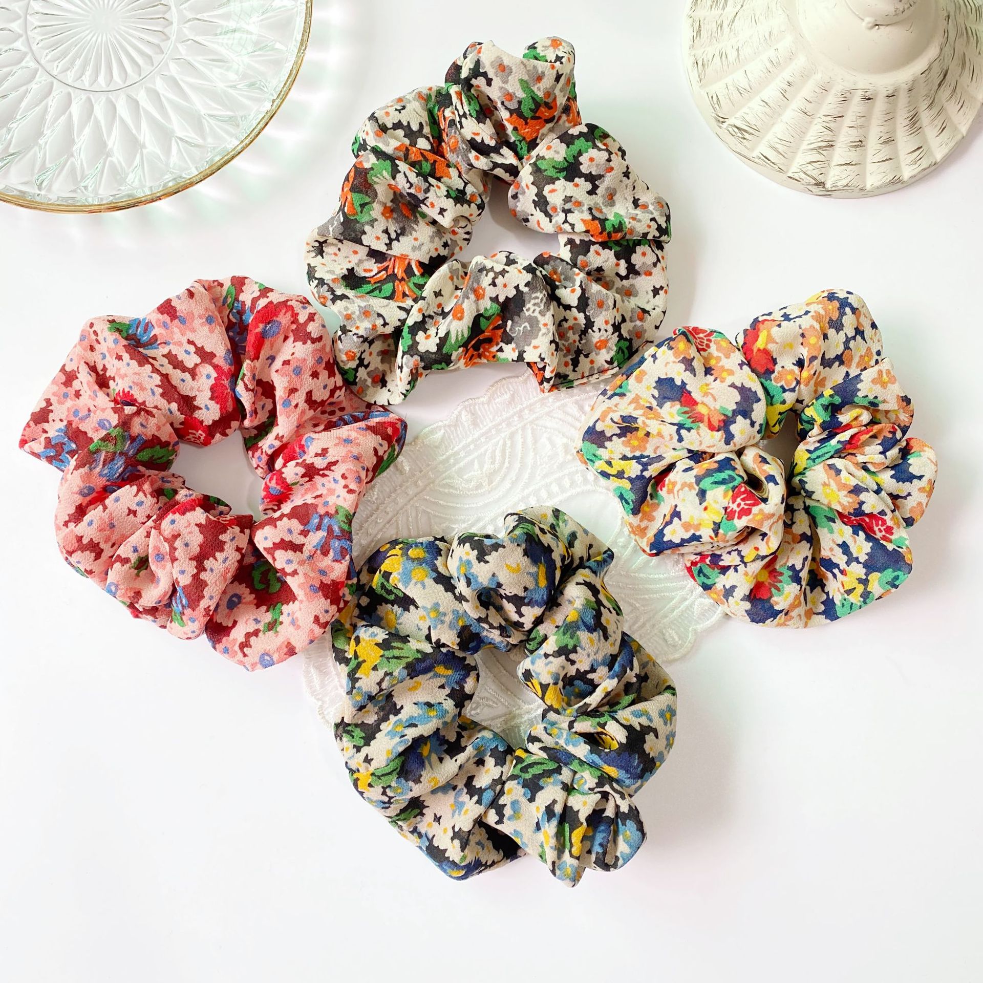 [HCM]Bèo Cột Tóc Scrunchies Loại Trung In bông nhí đủ Màu Hot Trend Hàn Quốc CT0004 - kireicos