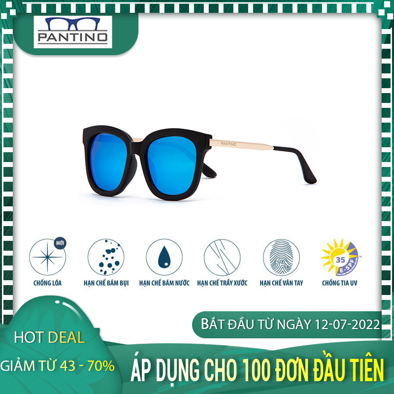 Kính Râm , Kính Mát, Kính Đi Biển Kiểu To Bản  Thời Trang Cho  Nam, Nữ . Tính Năng Phân Cực, Chống Tia UV, Chống Chói Lóa Thương Hiệu PANTINO Chính Hãng Hàn Quốc 2022 .MÃ U5570 - Blue