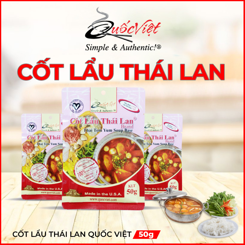Gia vị nấu Lẩu Thái Lan Cốt Quốc Việt cô đặc Nhập Khẩu USA (50g)