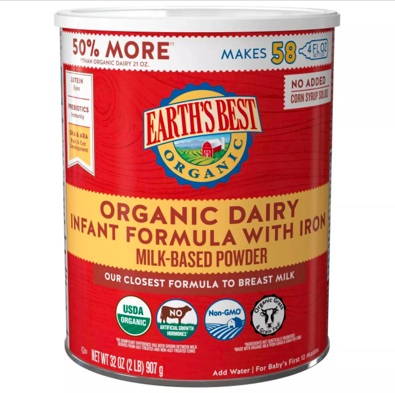 Date 10/23 sữa bột earth's best organic infant formula with iron powder 907g - mỹ