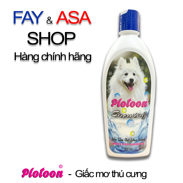 Dầu tắm chó mèo Plotoon Snowing 300ml - giúp giữ ẩm, làm mượt dễ chải, hạn chế rụng lông