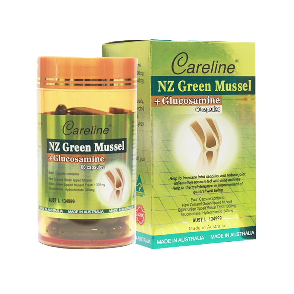 Careline nz green mussel + glucosaminehỗ trợ bảo vệ xương khớp