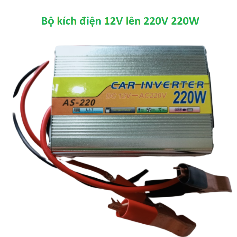Bộ kích điện 12v dc sang 220v ac 220w sử dụng cho quạt, tv