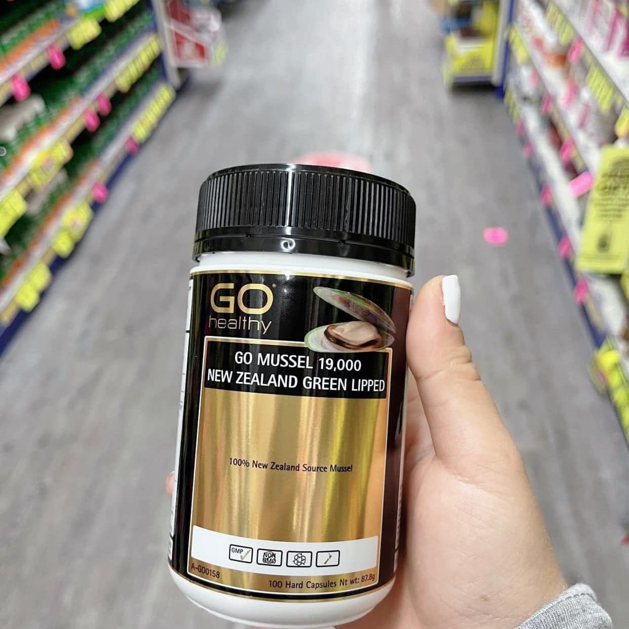 Bill úc - go healthy mussel nz green lipped 19000mg 100 viên nang cứng