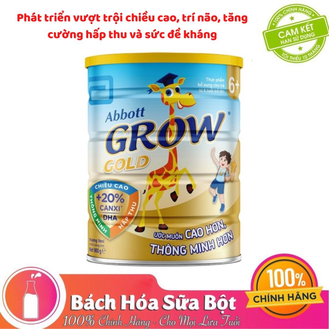 Sữa bột abbott grow gold 6+ 900g - sữa cho bé trên 6 tuổi