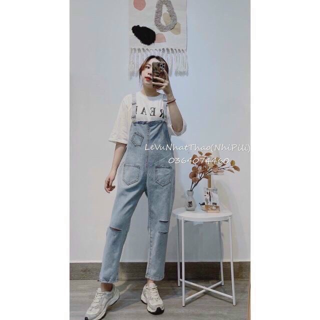 [Hoàn Tiền 15%] Quần Yếm jean nữ, Thời Trang nỮ , phong cách cá tính, trẻ trung , chất jean đẹp
