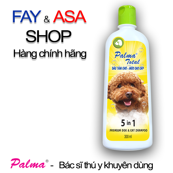 Dầu tắm chó mèo palma total 300ml với 4 tính năng