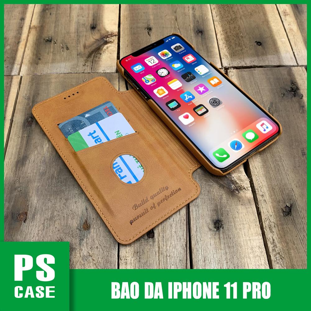 Bao da kiêm ví dành cho iphone 11 pro - màu vàng - ps case phân phối