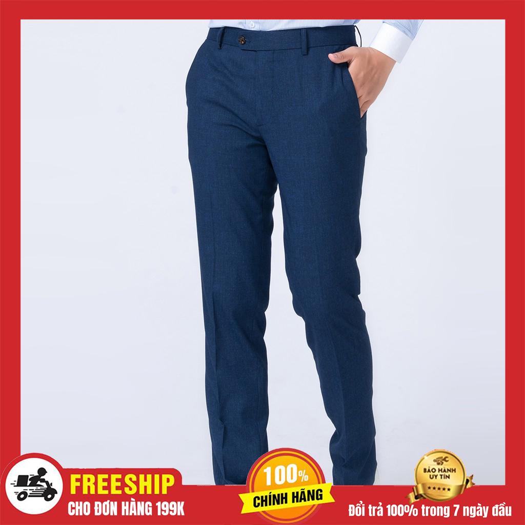 Quần tây nam biluxury màu xanh tím than công sở dáng slim