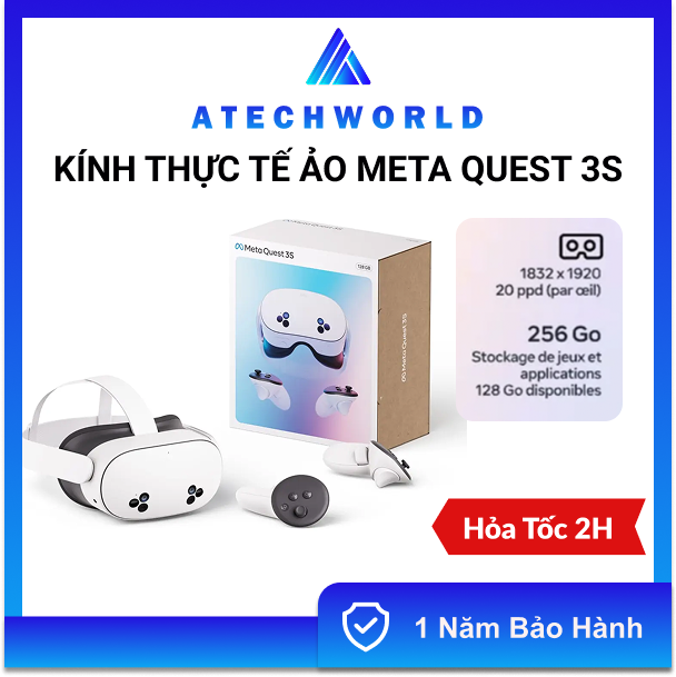  Kính Thực Tế Ảo VR Meta Quest 3S 128GB 256GB - Hàng Chính Hãng - BH 1 Năm - Có Xuất VAT 