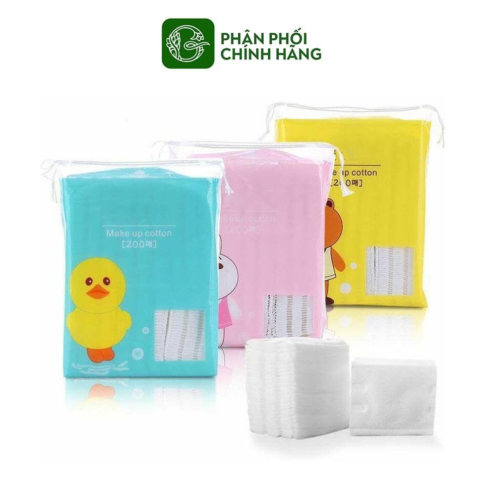 Bông tẩy trang Gấu Vịt Thỏ Silubi Line Friends Make Up Cotton Pads 200 miếng