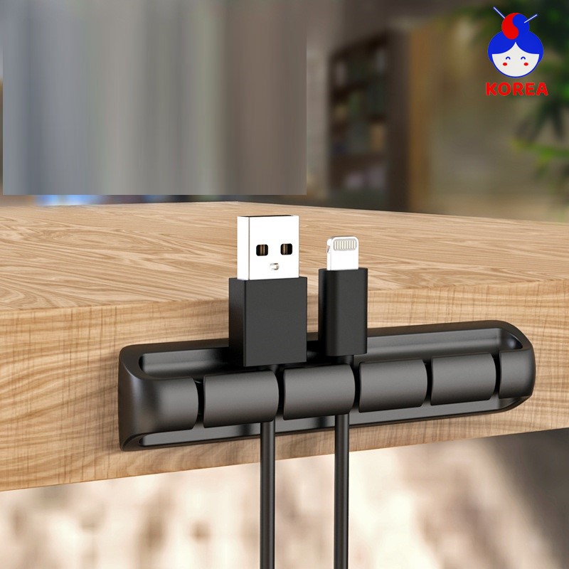 [HCM]Đế dán kẹp dây cáp sạc điện thoại máy tính dây phone chống rối GIA DỤNG KOREA