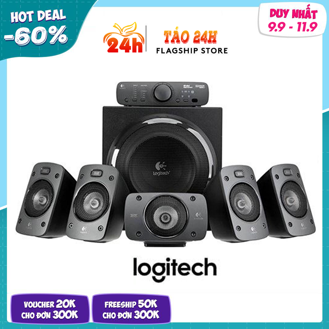 Loa logitech z906 666 âm thanh thx surround 3d stereo 360 độ , điều khiển từ xa công suất lớn 500w bass trầm mạnh mẽ - bảo hành 24 tháng