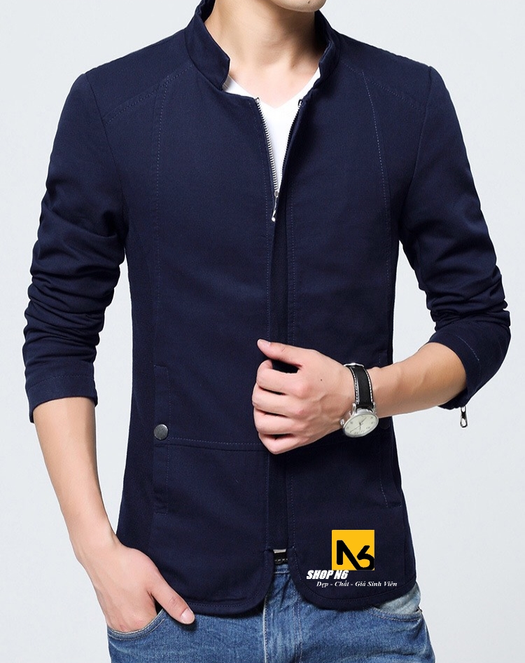 [HCM]Áo Khoác Kaki Nam Giả Vest Cổ Trụ Nam Tính Hàn Quốc Cao Cấp QK43 - ShopN6 (Nhiều Màu)