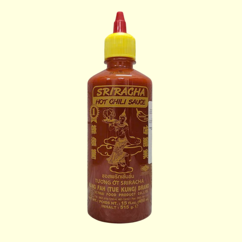 TUE KUNG + chai ĐỎ 515g + TƯƠNG ỚT SRIRACHA THÁI LAN NANG FAH BRAND Sriracha Hot Chili Sauce (HALAL)