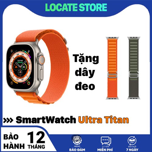 Đồng smart watch smart watch ultra lacing titanium 45mm super high-grade, waterproof, định positioning, rechargeable wireless headset call, measuring heart rate… Warranty 24 month