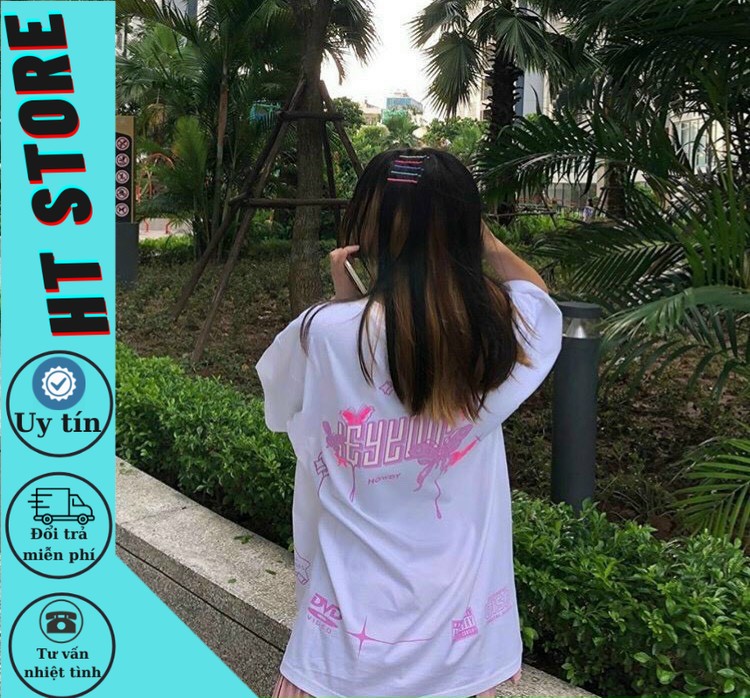 [HCM]Áo thun nam nữ IN HÌNH TÍM form rộng Hàn Quốc, áo thun nam form rộng tay lỡ giá rẻ  độc đẹp HOT TREND HTSTORE