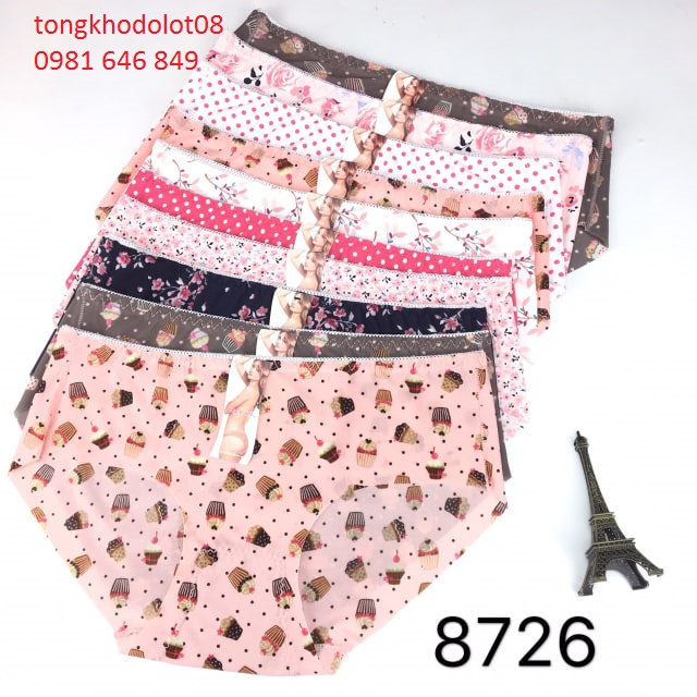 Bộ 10 quần lót su lạnh cute 42-60kg