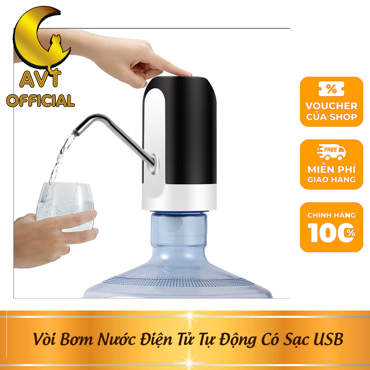 Vòi bơm nước điện tử tự động, máy hút nước thông minh từ bình đóng chai. Vòi bơm hút bình nước bình rượu điện tự động có sạc USB, Vòi bơm hút bình nước bình rượu điện tự động có sạc USB