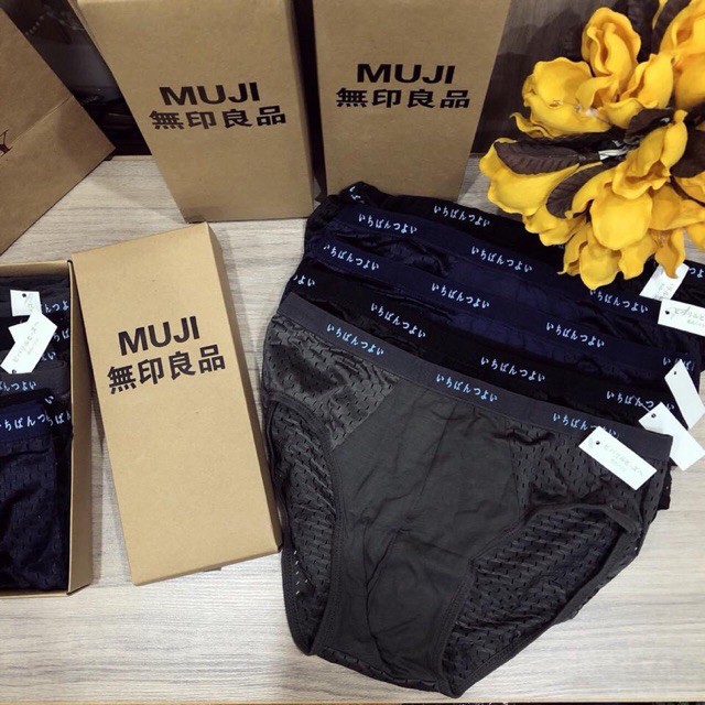 Hộp 5 Quần Sịp Chéo Thông Hơi Muji Nhật