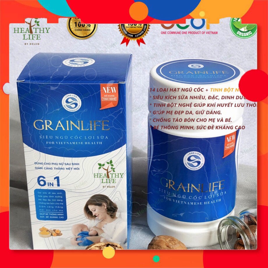 Siêu ngũ cốc lợi sữa Long Liên 6in1 - ngũ cốc lợi sữa - ngũ cốc bầu long liên - ngũ cốc bổ sung tinh chất nghệ, gọi sữa về, giúp bé khỏe mạnh mau lớn - ngũ cốc lợi sữa 500g