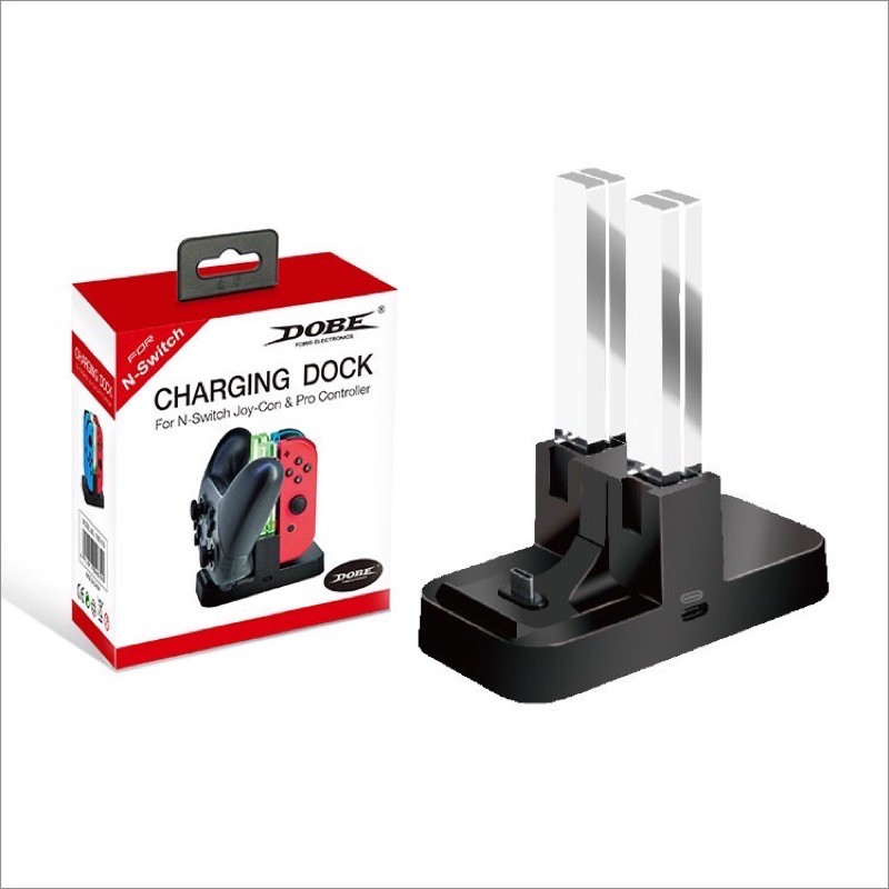 Bộ dock sạc Joy-Con và tay cầm Pro Controller thương hiệu Dobe cho máy game Nintendo Switch