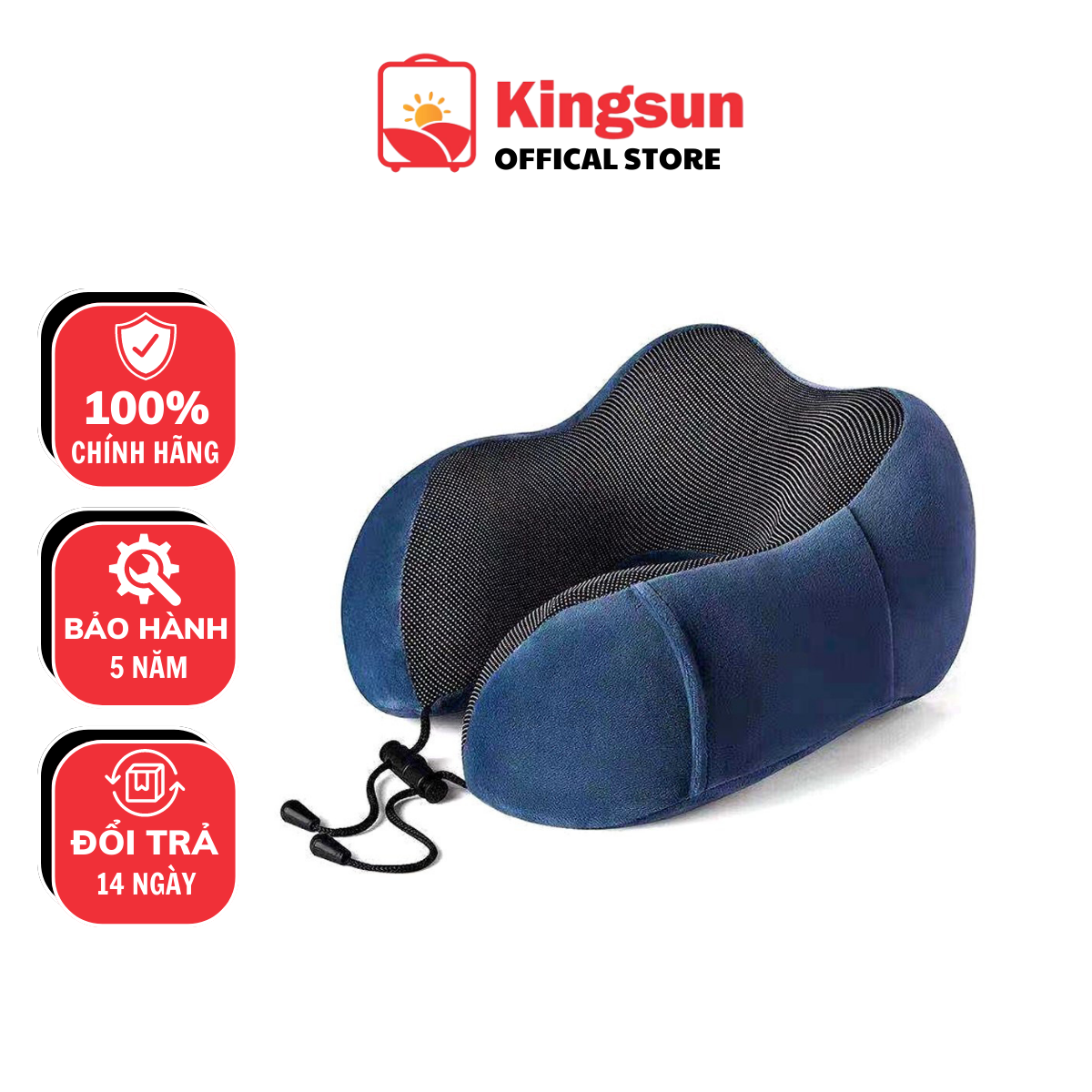 Gối kê cổ chữ u99 cao su non cao cấp chính hãng kingsun