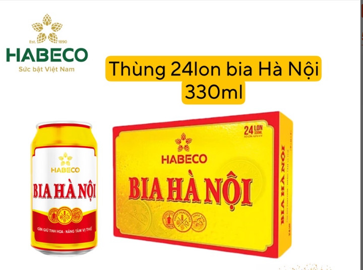 Bia lon hà nội 330ml
