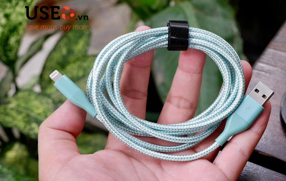 Cáp sạc nhanh belkin usb - lightning dây bọc dù - usedvn