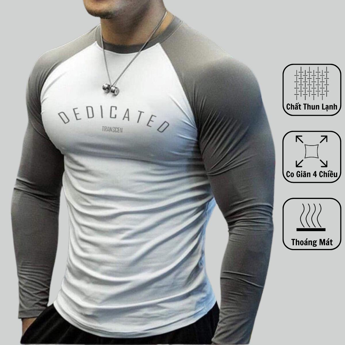 Áo thun thể thao nam tay dài form ôm body dedicated