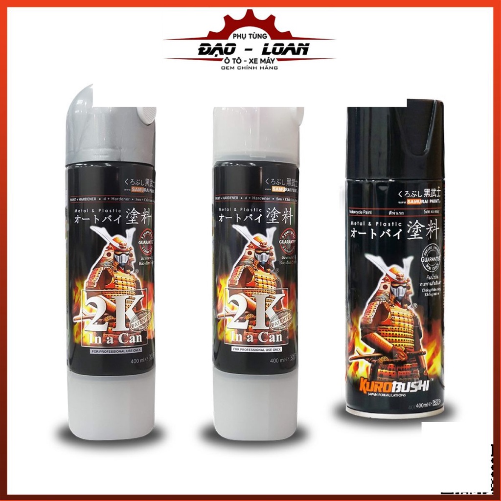 Combo cao cấp Sơn Samurai, sơn xịt xe máy màu trắng 2/102
