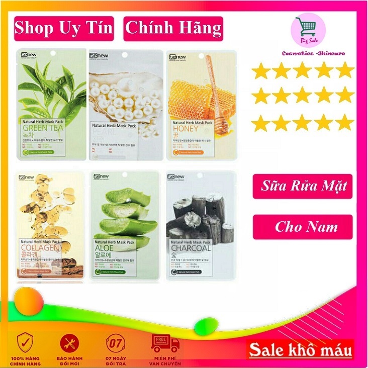 [Combo 12] Đắp Mặt Nạ Giấy Hàn Quốc Trắng Da Ngừa Mụn BENEW DABO Chiết Xuất Từ Thiên Nhiên Giảm Thâm Mụn, Kiềm Dầu Cho Da Sáng Khỏe, Cân Bằng Độ Ẩm Và Bổ Sung Dưỡng Chất Cho Da.( 22ml/ gói) MIX VỊ NGẪU NHIÊN