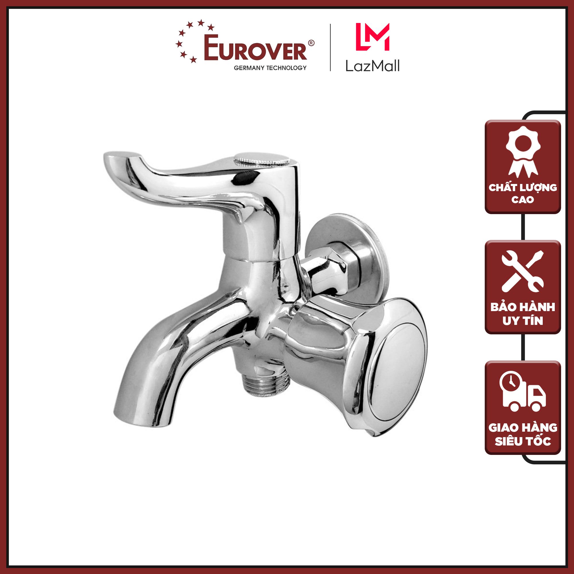 Freeship củ sen tắm nước lạnh đồng thau mạ niken+crome 3 lớp eurover chính hãng ple-1108 đúc nguyên khối chắc chắn,, bảo hành 3 năm