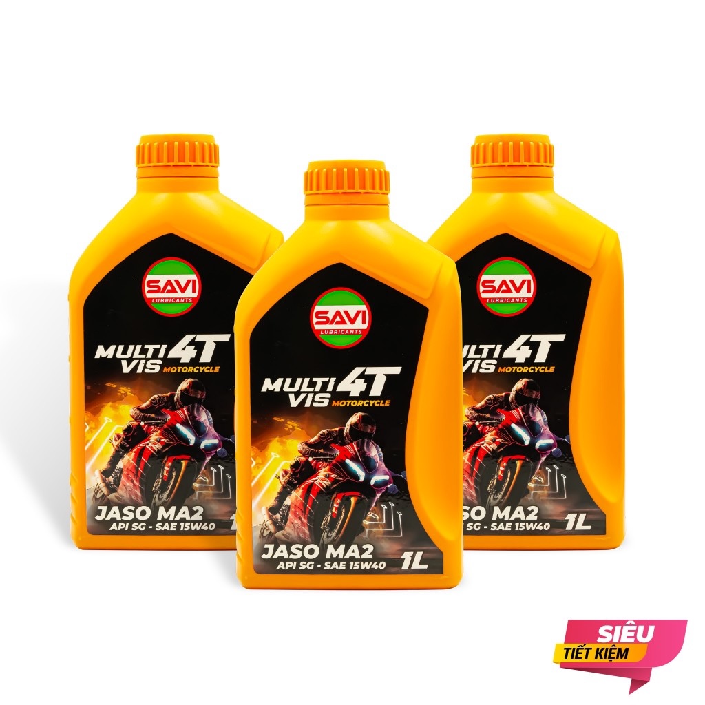 Combo 3 Chai Nhớt Xe Máy SAVI 15W40 800ml-1 lít SX Từ Dầu Gốc Có Kiểm Định Chất Lượng Dành Cho Xe Số/Tay Ga/Ba Bánh