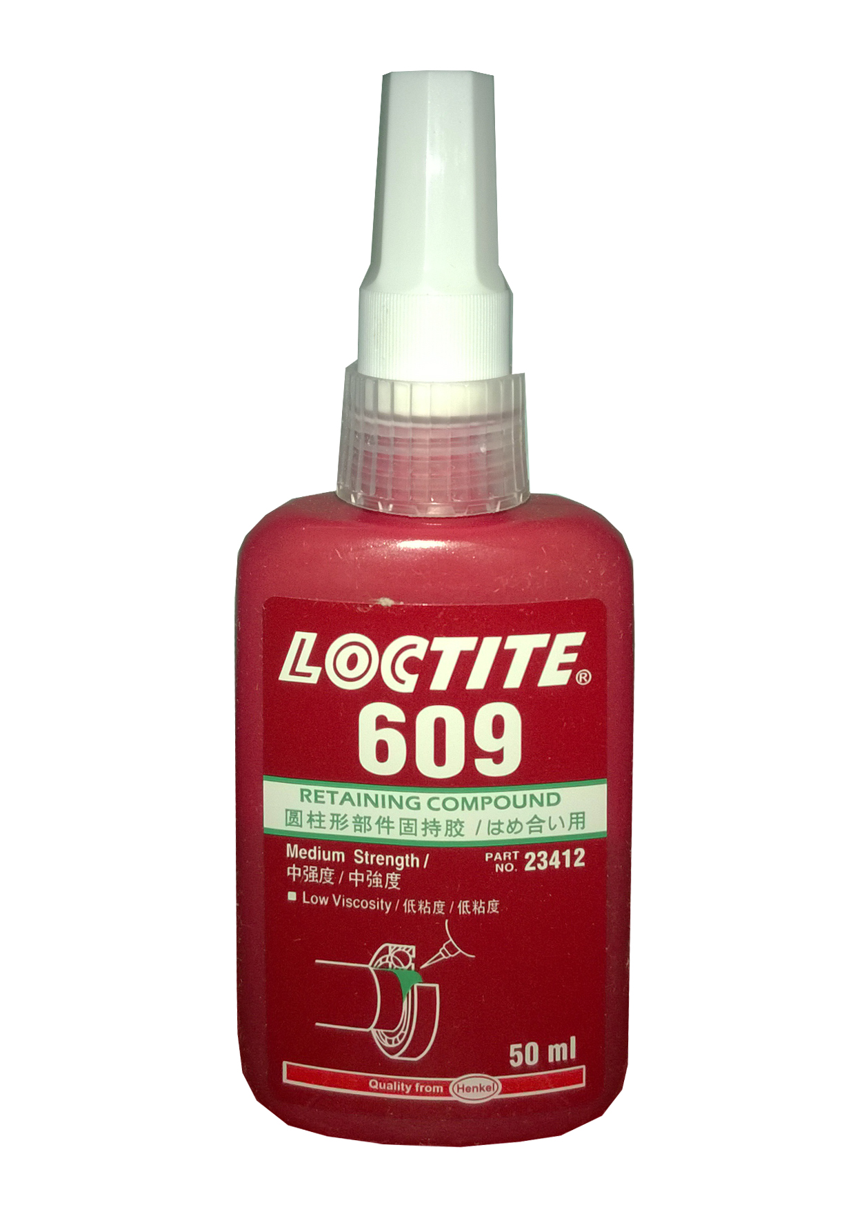 Keo chống xoay loctite 609 - 50ml: cố định giữa trục và lỗ kim loại hiệu quả