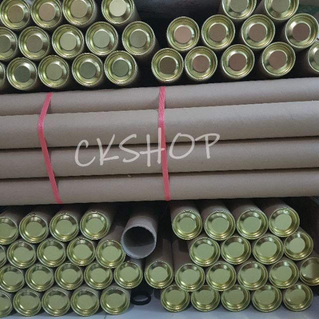 Ống Tube, ống giấy đựng poster, đựng tranh có nắp 2 đầu