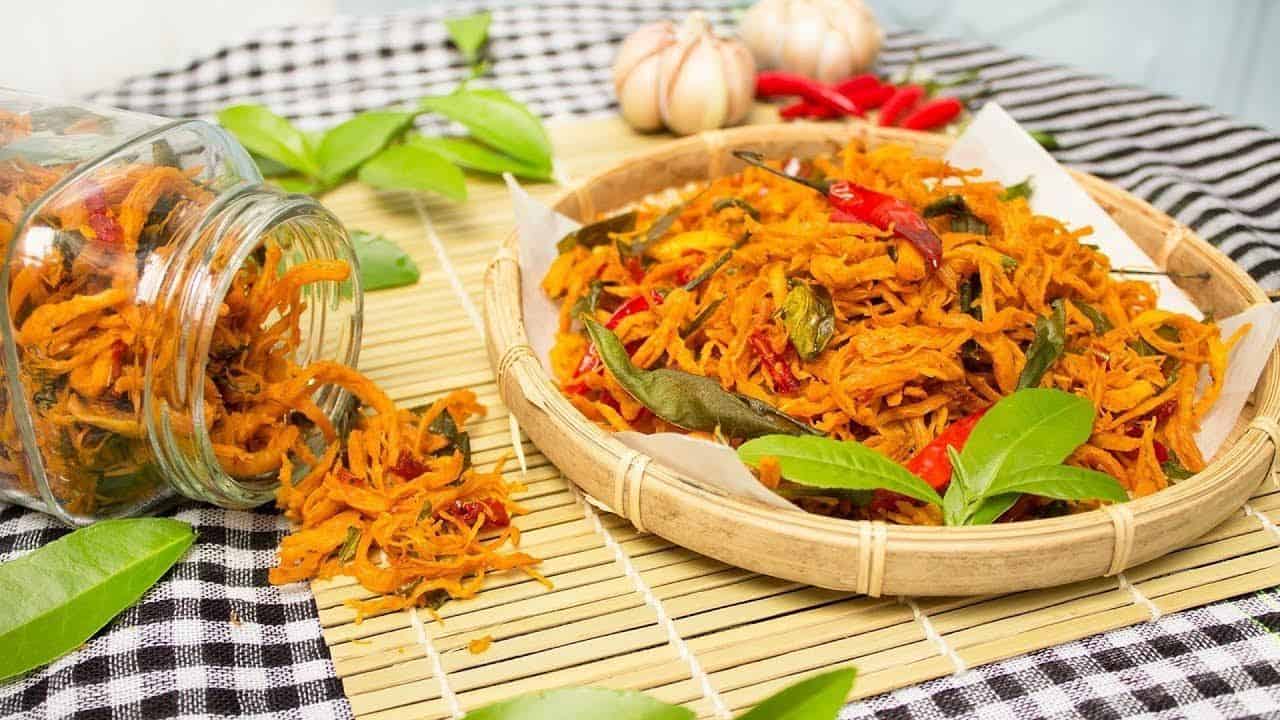 Khô gà lá chanh 200g siêu ngon 🍣 Avanow 🍣 đồ ăn vặt ngon