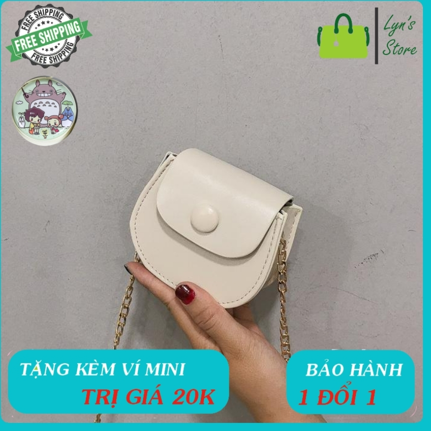 Túi xách nữ - TẶNG KÈM VÍ MINI CẦM TAY TRỊ GIÁ 20K - Phong Cách Hàn Quốc - Da cao cấp không bong tróc , Không phai màu theo thời gian (4 Màu ) -  Lyn Fashion - LYN34