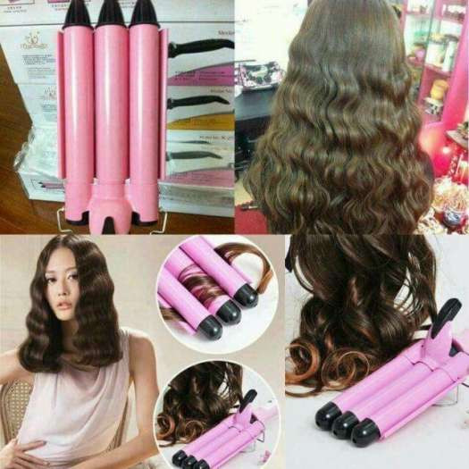 Máy bấm tóc gợn sóng, máy làm xoăn sóng, máy uốn tóc 3 trục máy tạo kiểu uốn xoăn sóng nước máy làm xoăn sóng 3 trục phong cách hàn quốc.